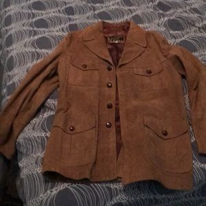 Large Men’s Leather Jacket. vintage 1970s.